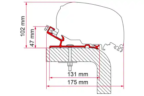 Sofort Bestellen Fiamma Hymer Markisenadapter für Fiamma F80/F65