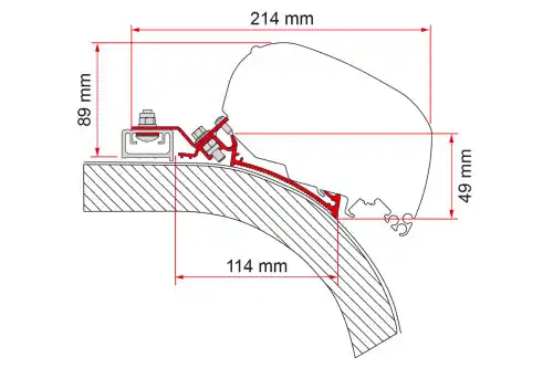 Beliebt Fiamma Rapido Distinction Markisenadapter für Fiamma F80/F65