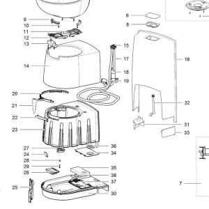 Mega-Angebot Thetford Ring Blade Mechanismus passend für den Fäkalientank C-250/260