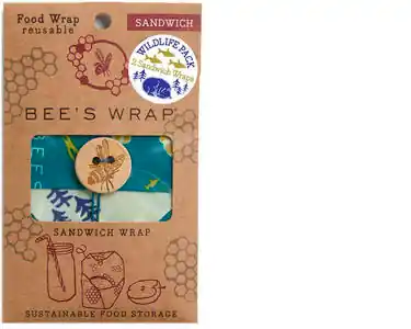 Jetzt Bestellen Bees Wrap Bienenwachstuch für Sandwiches 2er-Pack Wildlife Limited