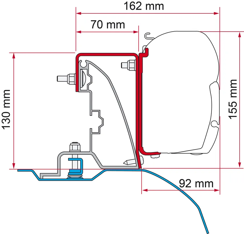 Online Kaufen Fiamma Kit Fiat Ducato H2 Roof Rail - Alu-line Style Markisenadapter für Fiamma F45