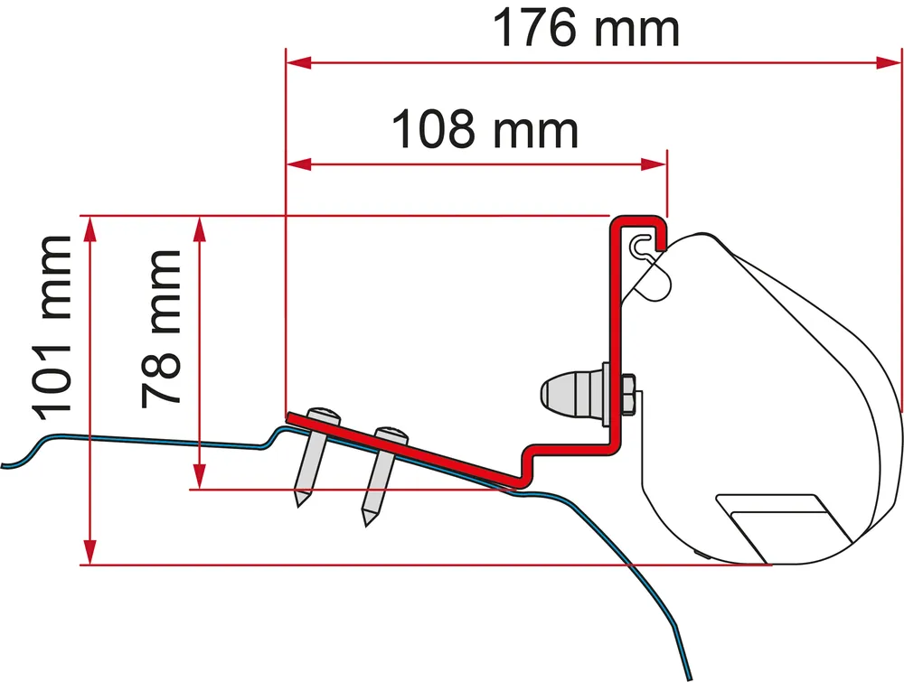 Fiamma Markisenadapter-Kit Ford Custom Cap Coast/Capland/Caplife - Deep B Markenprodukt