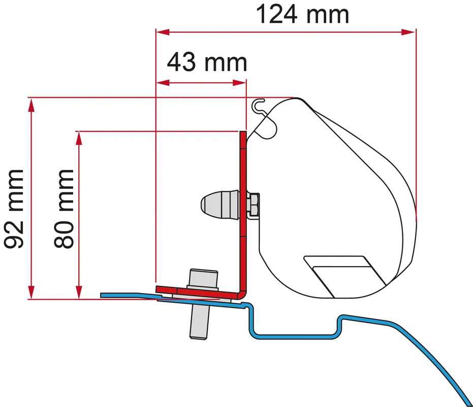 Fiamma Markisenadapter-Kit Nissan NV200 - Deep Black Ausverkauf