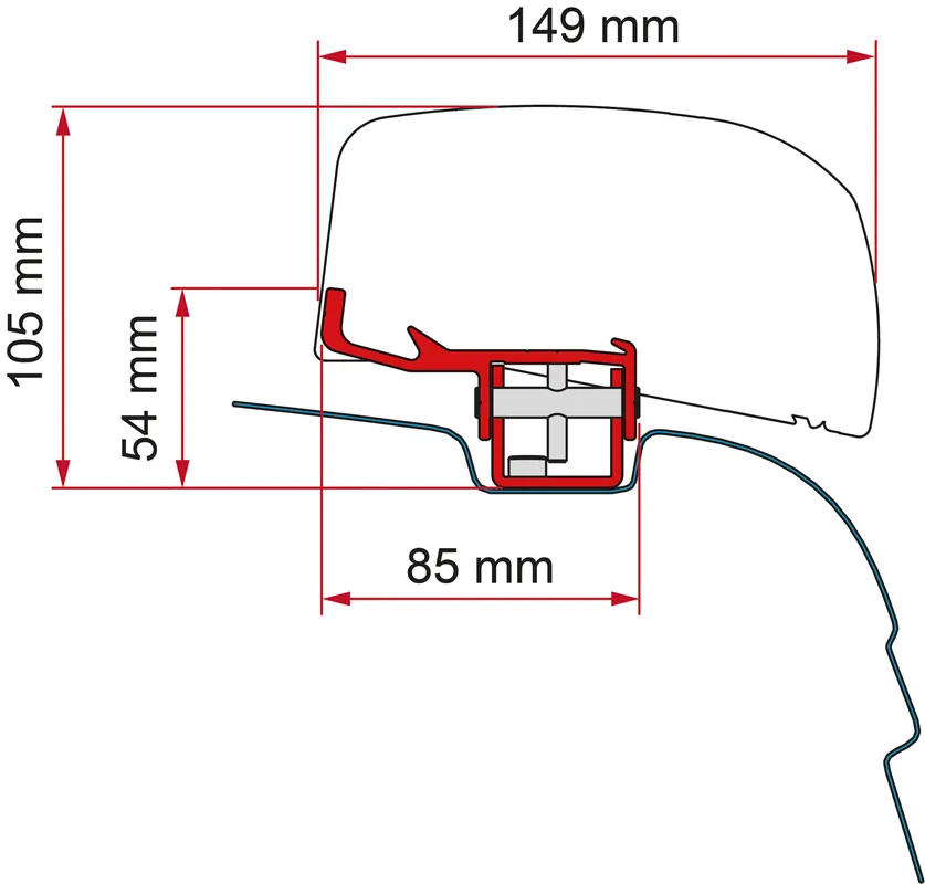 Knallerangebot Fiamma Kit VW T5 / T6 RHD Markisenadapter für Fiamma F40van Rechtslenker
