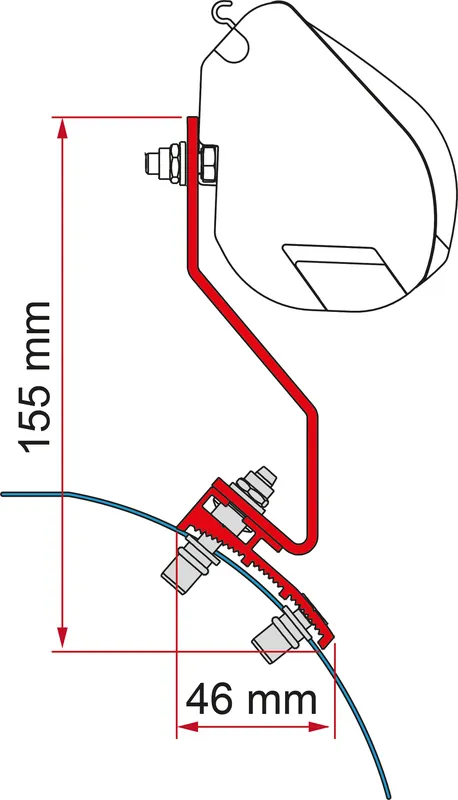 Ausverkauf Fiamma Kit VW Caddy Maxi Lift Roof Markisenadapter für Fiamma F35