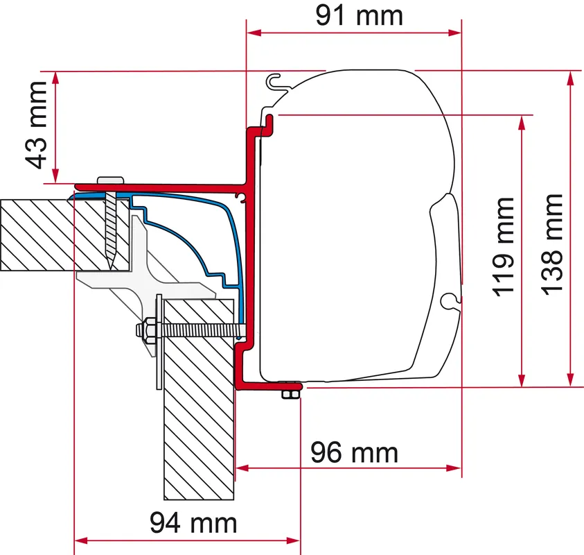 Knallerangebot Fiamma Adapter Laika Ecovip Markisenadapter für Fiamma F45