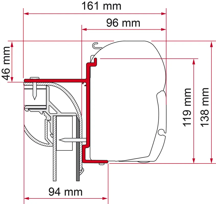 Fiamma Kit Pilote Explorateur Markisenadapter für Fiamma F45 Top-Seller