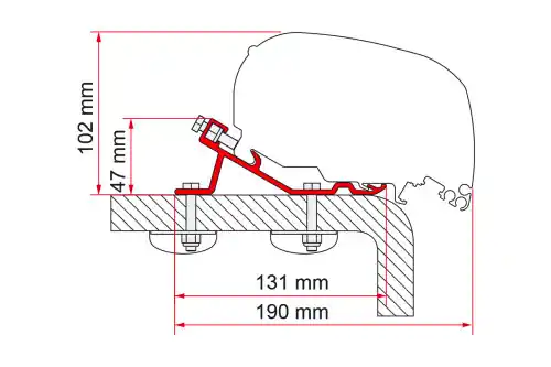 Fiamma Adapter Standard F65 Eagle 400 Markisenadapter für Fiamma F65 eagle Top-Angebot