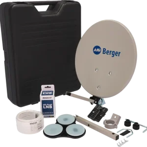 Begrenztes Angebot Berger Mobile Sat-Anlage Komplettset Single-LNB im Campingkoffer