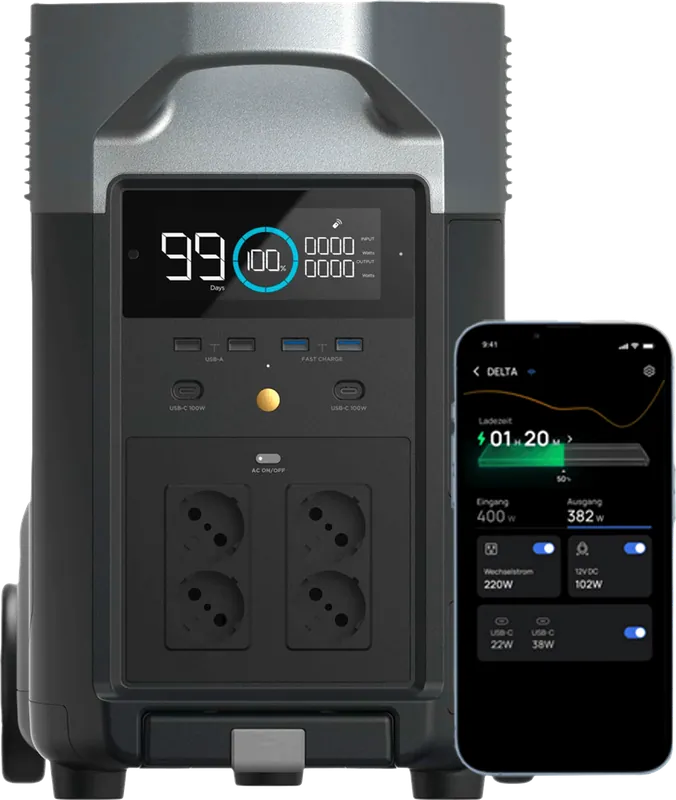EcoFlow Delta Pro Tragbare Powerstation 3,6 kWh 3.600 W Günstig