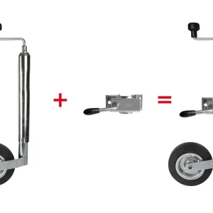 LAS Stützrad mit Halter 48 mm Vollgummirad Markenprodukt
