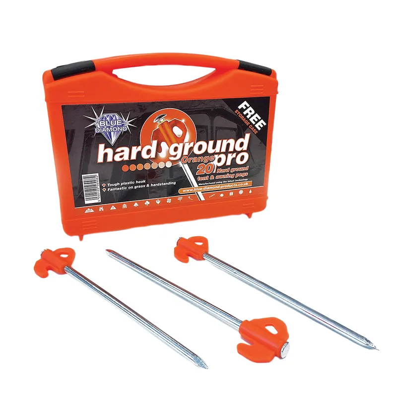 Blue Diamond Hard Ground Pegs Pro Zeltheringe aus Stahl 20 teilig Direkt Vom Hersteller
