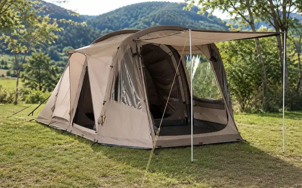 Direkt Vom Hersteller Tambu Husir Familien Tunnelzelt Air braun für 4 Personen