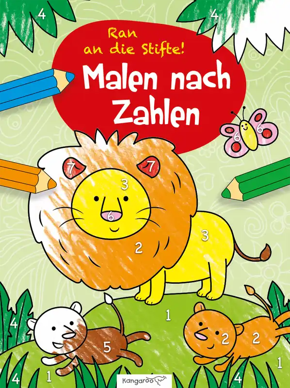 Kangaroo Kinderbücher Malen nach Zahlen - Löwe Sichere Zahlung