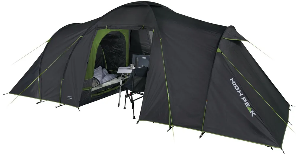 High Peak Como Kuppelzelt dunkelgrau/grün für 4 Personen Letzte Chance