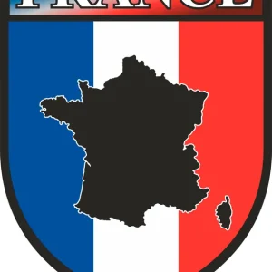 Schütz Länderwappen Frankreich Aufkleber für Fahrzeuge 87 x 64 mm Highlight
