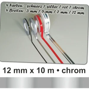 Preis Gesenkt Schütz Auto Zierstreifen Deco Stripe Chrom 12 mm x 10 Meter