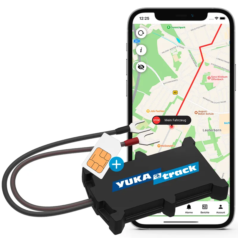 YUKAtrack easyWire GPS Ortung Europaweit mit SIM-Karte Datenflat Bestpreis