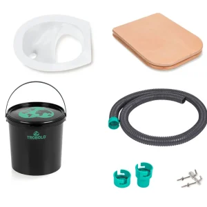 TROBOLO Do it yourself Set 5 teilig für den Eigenbau der Trenntoilette mit Toilettensitz Neu