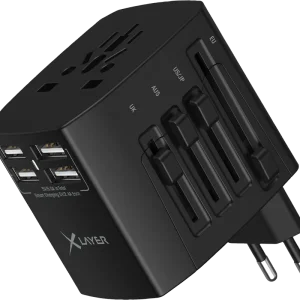 Geprüft XLayer Internationaler Reisestecker weltweit schwarz