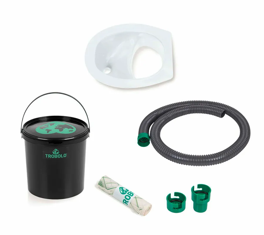 TROBOLO Do it yourself Set 4 teillig für den Eigenbau der Trenntoilette mit Urinableitung Direkt Vom Hersteller