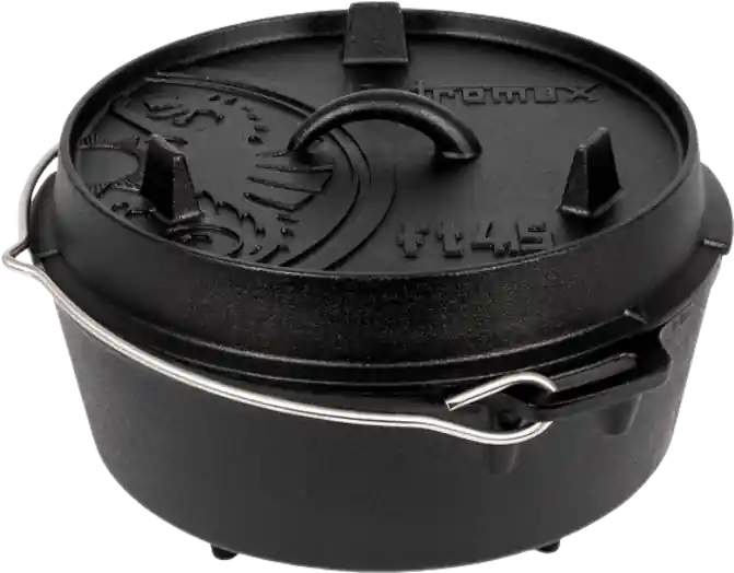Petromax Dutch Oven Feuertopf aus Gusseisen mit Deckel und Standfüßen 3,5 Liter Direktkauf