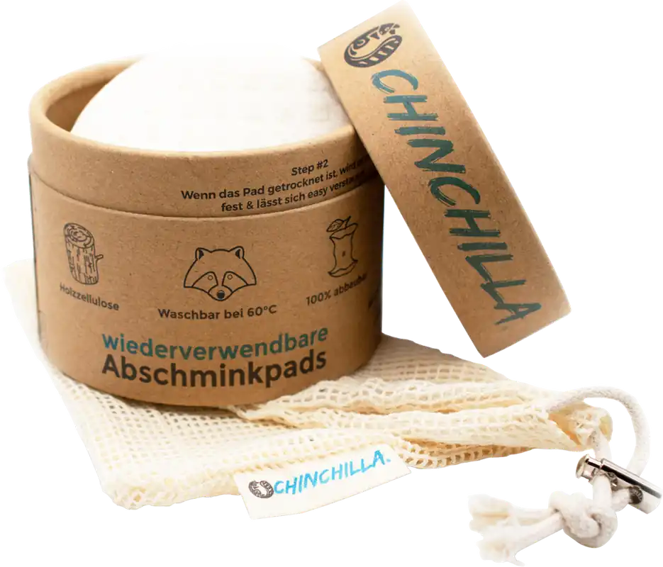 Abverkauf Chinchilla waschbare Abschminkpads aus Holzzellulose und Baumwolle 10 Stück