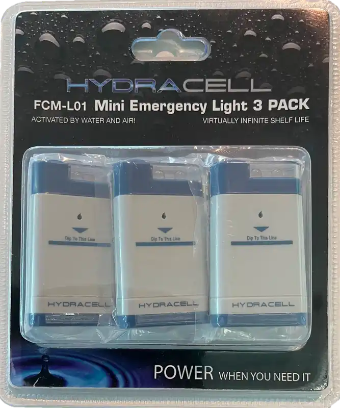 HydraCell Mini-Notlicht grau/blau im 3-er Vorratspack Knallerangebot