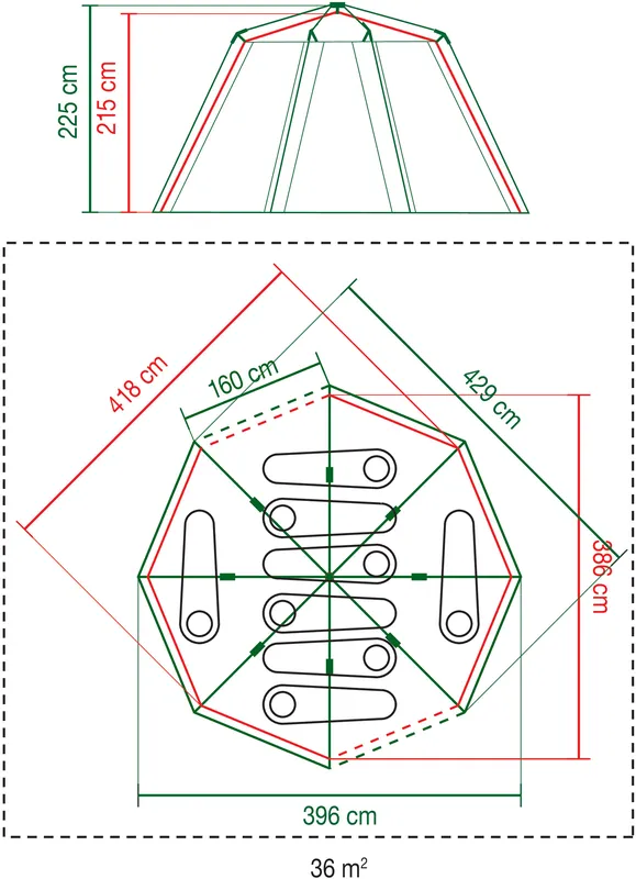 Coleman Octagon Familienzelt für 8 Personen Rabatt