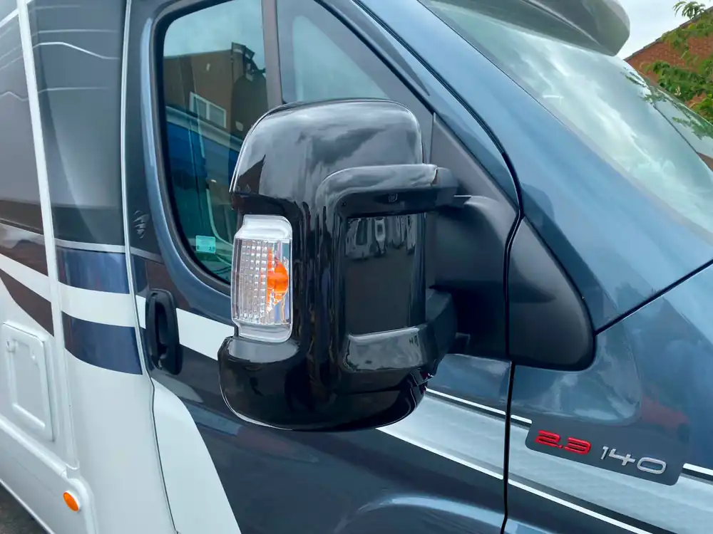 Milenco Falcon Spiegelabdeckungen für Fiat Ducato, Peugeot Boxer und Citroen Relay ab 2007 mit langen Armspiegeln 2 Stück Super-Preis