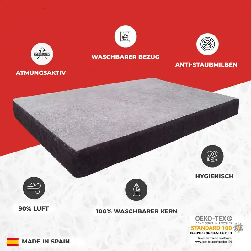 K‘Foam Hundebett mit waschbarer Matratze für Haustiere (90 x 60 cm) Sofort Bestellen
