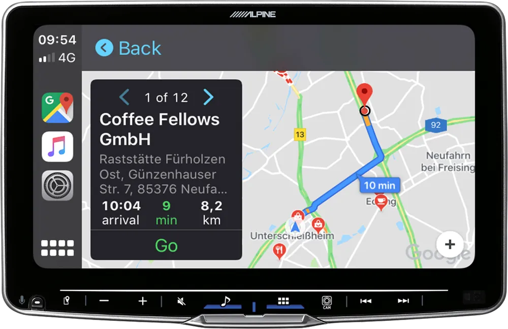 Alpine 9inch Display mit 1-DIN Body; Apple CarPlay Wireless und Android Auto Mega-Angebot