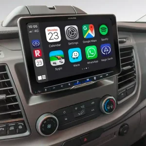 Alpine iLX-F905D Autoradio mit 9-Zoll Touchscreen, DAB+, 1-DIN-Einbaugehäuse, Apple CarPlay Wireless und Android Auto Unterstützung für Ford Transit (ab Modelljahr 2018) Schneller Versand