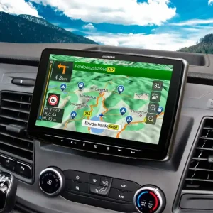 Navigationssystem mit 9-Zoll Touchscreen für Ford Transit Custom mit 1-DIN-Einbaugehäuse, DAB+, Apple CarPlay und Android Auto Unterstützung und mehr Sonderaktion