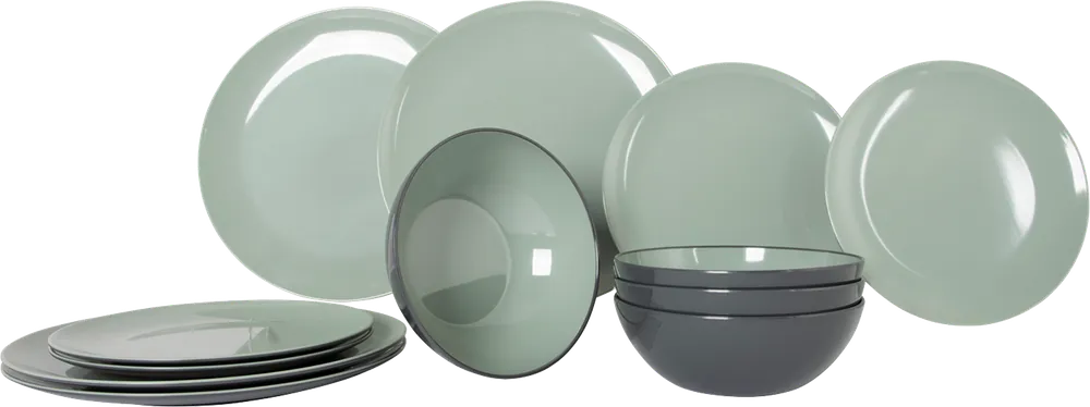 Gimex Vivid Geschirrset 12 tlg. für 4 Personen grün Wochenendangebot