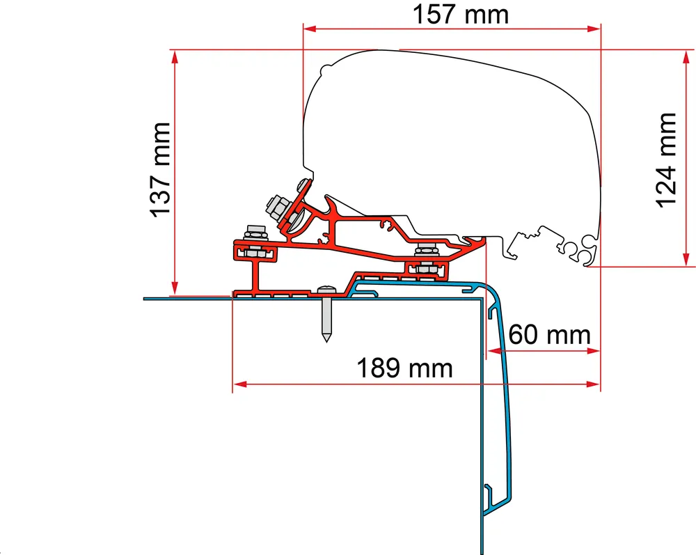 Fiamma Rapido C55i C86i Adapter Markise für F65 / F80 Sonderangebot