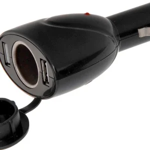 IWH Doppelstecker USB mit 12 V Dose für Zigarettenanzünder Bestpreis