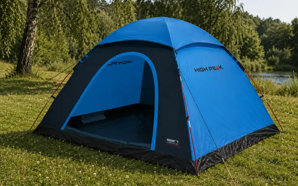 Direktkauf High Peak Monodome XL freistehendes Einfachdach Kuppelzelt blau/grau für 4 Personen