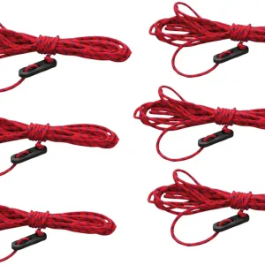Expressversand High Peak Sturmleinen Set mit Stopper 6er Pack 350 cm rot