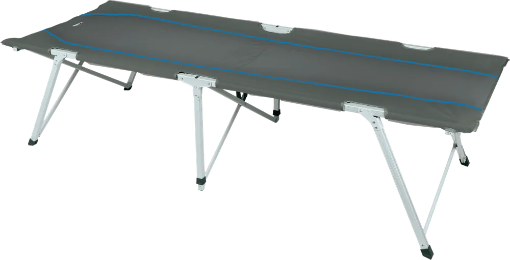 Letzte Chance High Peak Toledo XL Camping Faltbett 205 x 78 x 51 cm dunkelgrau / blau