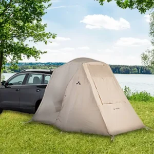 Zertifiziert Vaude Drive Trunk Vorzelt zum Einhängen an die Kofferraumklappe 275 x 190 cm beige