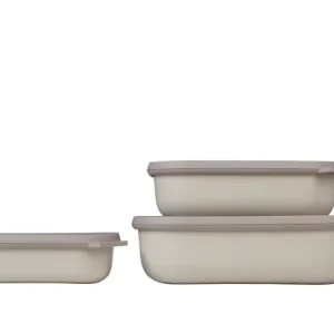 Mepal Cirqula Multischüsselset rechteckig flach 3 teilig 500 / 1000 / 2000 ml Preisreduziert