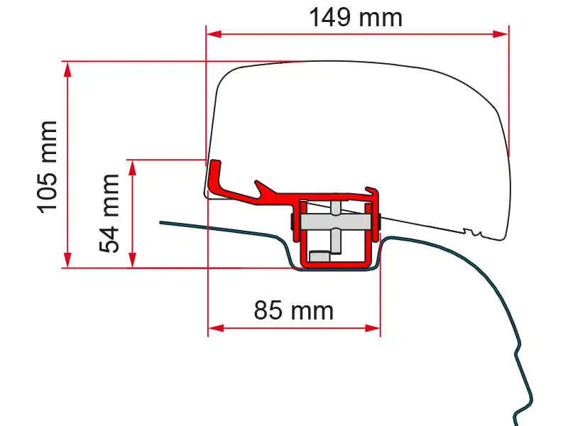 Fiamma Adapter Kit F40van VW T5/T6 ab 2003 Markenprodukt
