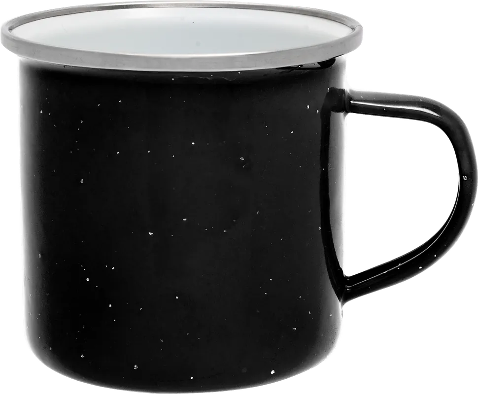 Origin Outdoors Emaille Tasse 360 ml schwarz Neu Im Sortiment