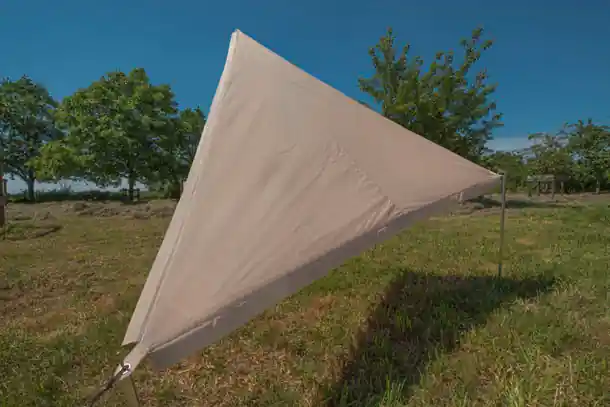 Direktkauf Bent Sonnensegel TC-Zip-Protect Canvas Single aus Baumwoll-Mischgewebe mit Reißverschluss-Abdeckklappen