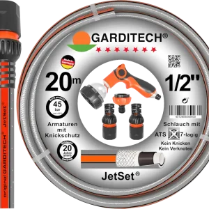 Garditech JetSet Premiumschlauchset mit Armaturen 20 m Must-Have