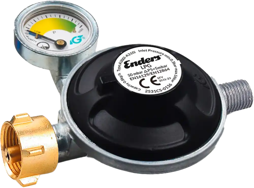 Direkt Vom Hersteller Enders Gasdruckregler mit Manometer und SBS 1,5 kg/h, 50 mbar