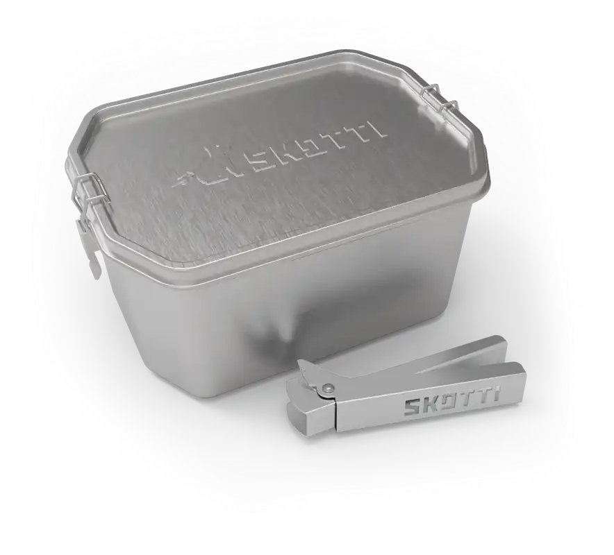 Neu Skotti Multifunktionsbox Boks für Skotti Grill inklusive Hebezange