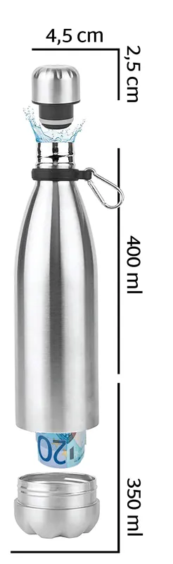 Online Kaufen kh-Security Hidden Safe (Ausführung Edelstahlflasche) Silber