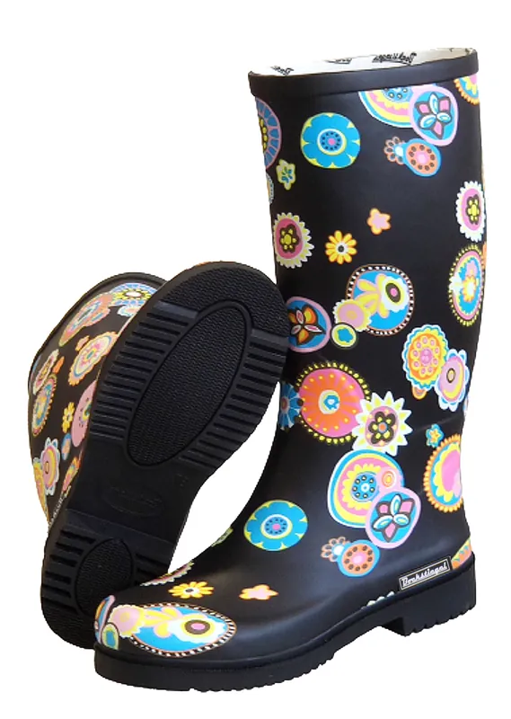 Bockstiegel Marina Damen Gummistiefel schwarz multi Markenware